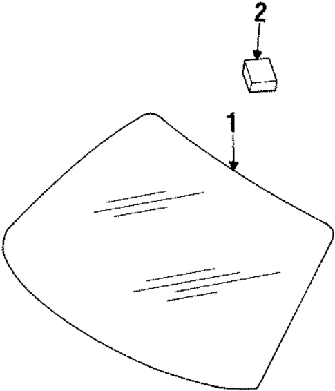 Glass - Windshield for 2000 Chrysler Sebring #0