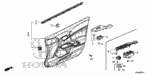 90666TA0A01 - Interior/Bumper: CLIP, SNAP FITTING (PO)(ORANGE) for Honda Image