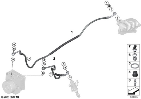 Brake Lines for 2023 BMW-Motorrad R 12 nineT #1