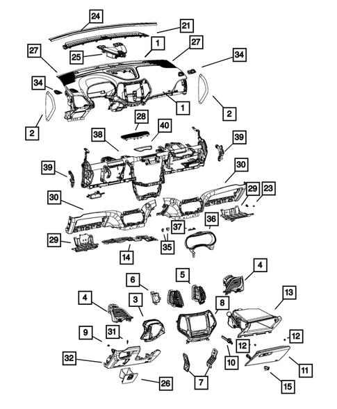 Instrument Panel for 2019 Jeep Cherokee #0