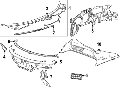 Cowl for 2022 Chevrolet Corvette #0