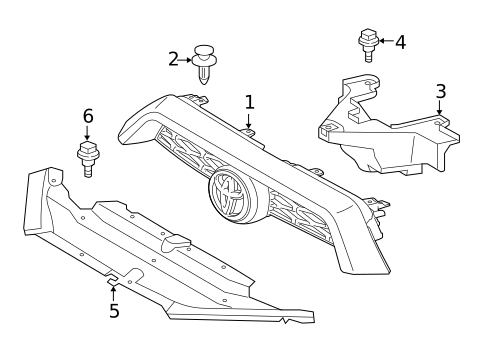 Grille & Components for 2016 Toyota 4Runner #0