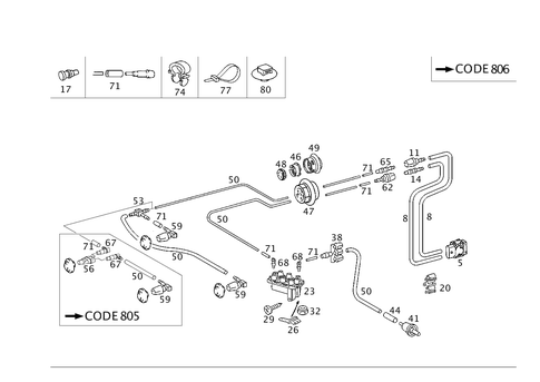 Engine Vacuum Connection and Light Range Regulator for 1998 Mercedes-Benz C280 #0