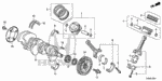 13010R70A10 - Engine: PISTON SET (STD) for Honda Image