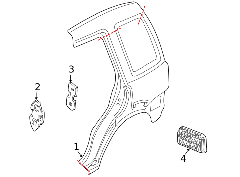 Quarter Panel & Components for 2005 Land Rover Freelander #1