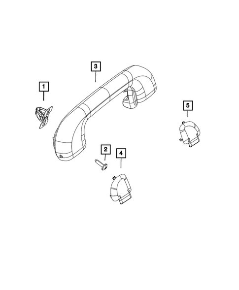 Headliners - Visors - Assist Straps for 2020 Chrysler Voyager #2