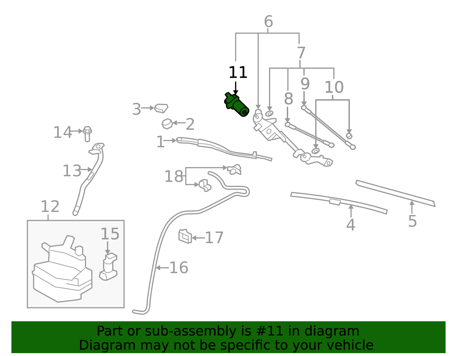 2009-2024 Nissan GT-R Wiper Motor 28810-JF30A | OEM Parts Online
