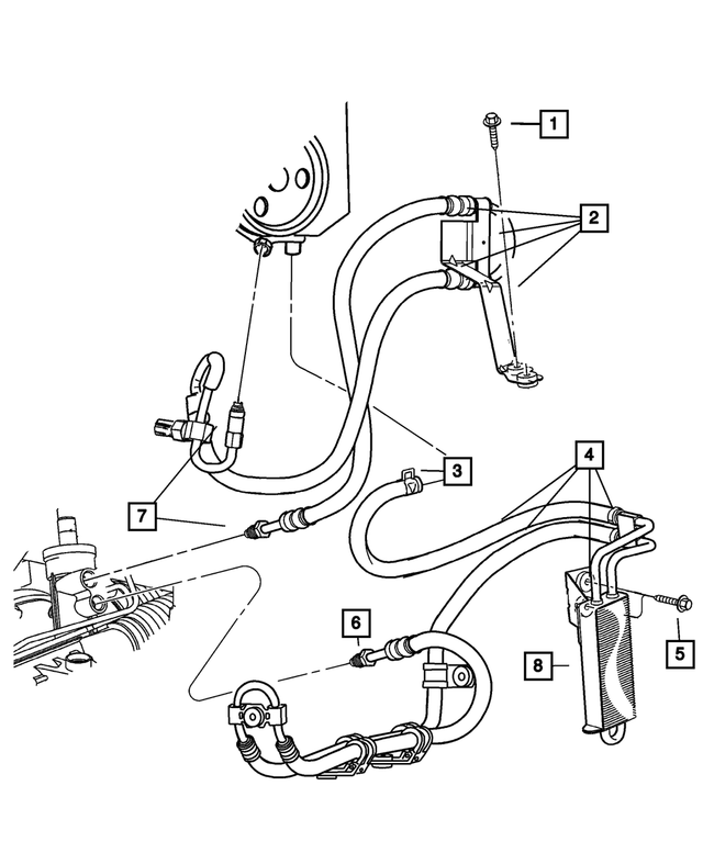 52125270AF - Steering: Power Steering Pressure Hose for Mopar Image image