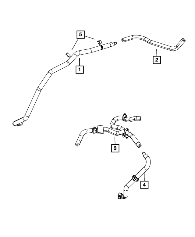 4581548AA - : Brake Booster Vacuum Hose for Mopar Image