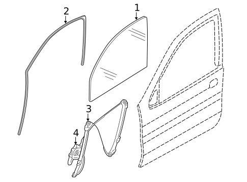 Glass - Front Door for 2017 BMW X6 #0