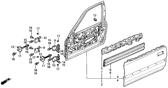 Door Panel for 1988 Honda Civic #0