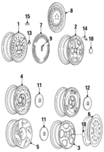 22581554 - : Wheel, Steel for Oldsmobile: Achieva Image