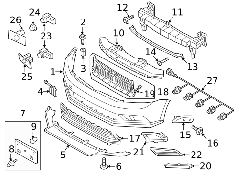 Bumper & Components - Front for 2015 Volkswagen Jetta #0