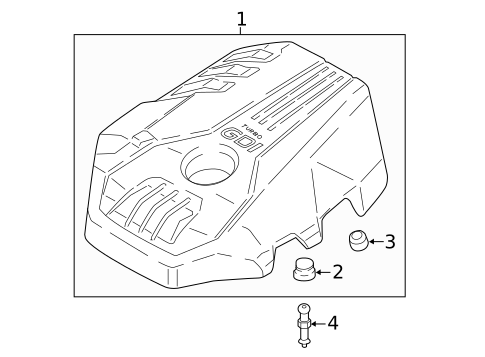 Engine Appearance Cover for 2020 Kia Stinger #0
