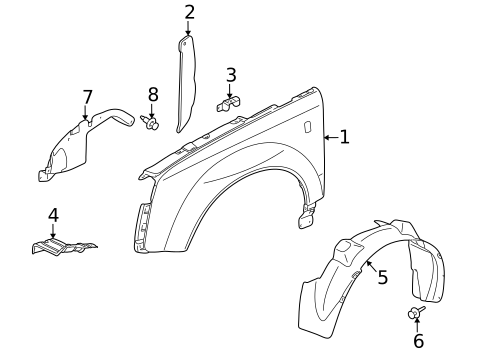 Fender & Components for 2007 Saturn Vue #1