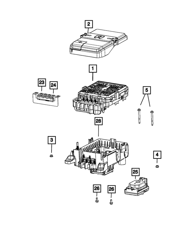 « 68500873AA – Electrical : Courant élevé Groupe De Fusibles pour Mopar Image »