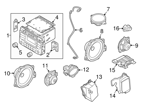 thumbnail image 2 of Kia New Oem Front Door Speaker-left Or Right-10-15 Sorento 4 OEM Kia Front Door Speaker (Left Or Right) - Fits 2010-2015 Sorento & 2014-2016 Cadenza Kia New Oem Front Door Speaker-left Or 2 of 13