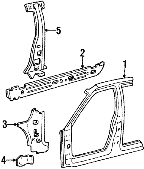 Center Pillar for 1998 Lincoln Continental #0