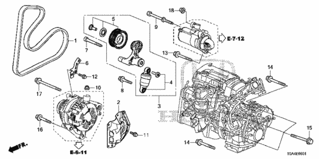 Auto Tensioner ('15-) for 2016 Honda CR-V #0