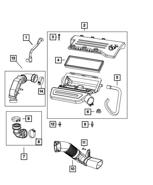 52022342AA - : Air Cleaner Duct for Mopar Image