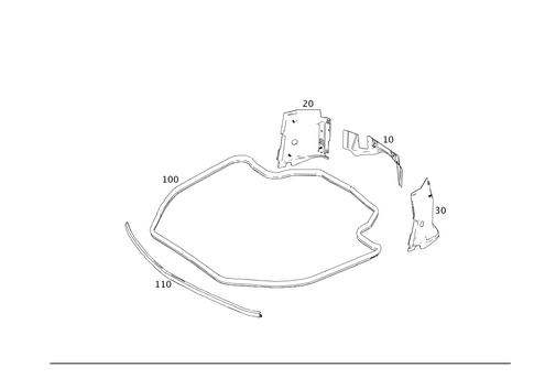 Engine Compartment Partition Panel, Wheelhouse Attachment Parts for 2015 Mercedes-Benz SL63 AMG #0