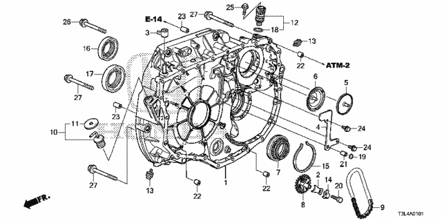 AT Torque Converter Case (CVT) (2) for 2016 Honda Accord #0