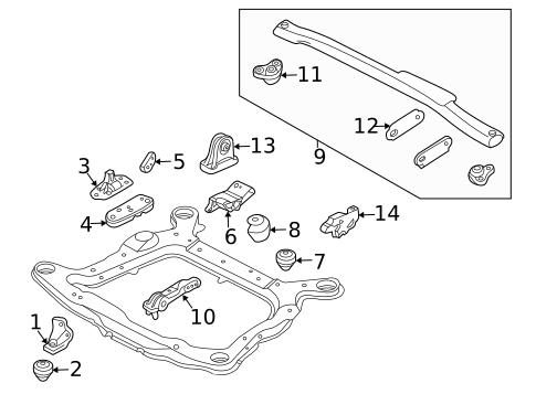 Engine & Trans Mounting for 2003 Volvo XC90 #0