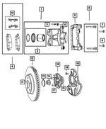 R6142557AA - Brakes: Disc Brake Caliper Assembly, Remanufactured, Left for Mopar Image