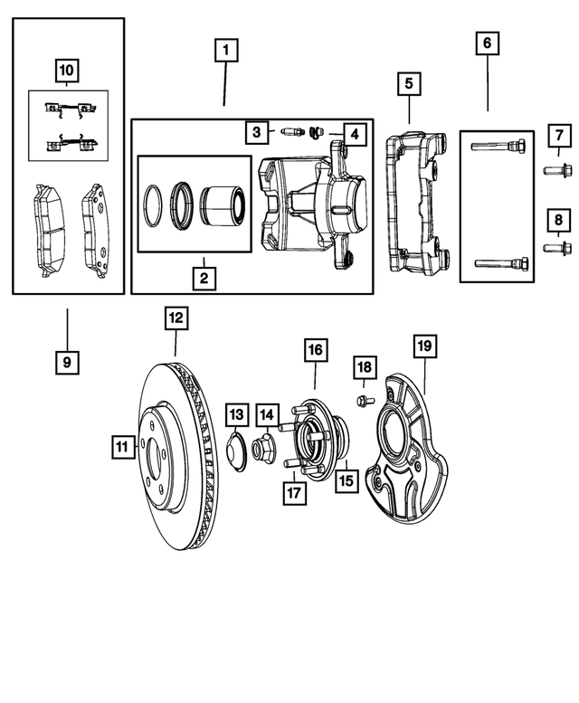 R5142557AB - Brakes: Disc Brake Caliper Assembly, Remanufactured, Left for Mopar Image