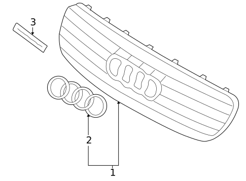 Grille & Components for 2004 Audi A8 Quattro #0