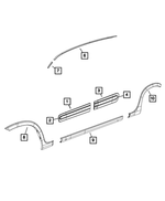6QH24SZ0AA - : Front Door Belt Molding, Right for Mopar Image