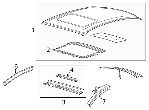 Roof & Components for 2015 Ford Special Service Police Sedan #0