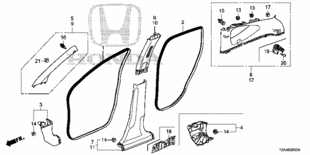 Pillar Garnish for 2013 Honda CR-V #0