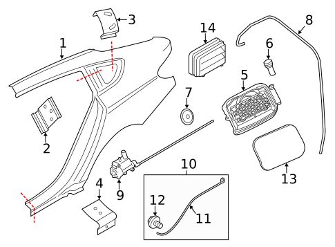 Fuel Door for 2015 BMW 535i GT xDrive #0