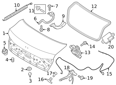 Trunk for 2024 Genesis G90 #0