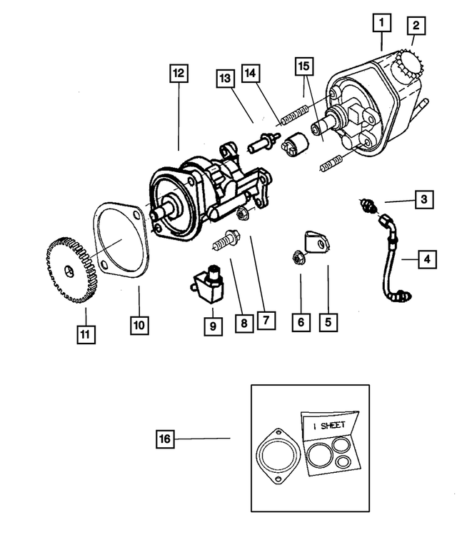 4883960AB - Steering: Power Steering Pump for Mopar Image