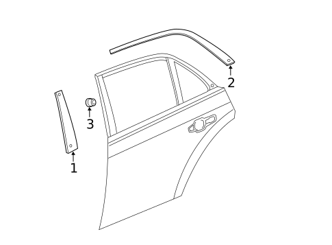 Exterior Trim - Rear Door for 2014 Chrysler 300 #0
