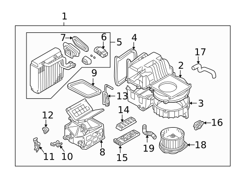 Condenser, Compressor & Lines for 2001 Subaru Forester #1