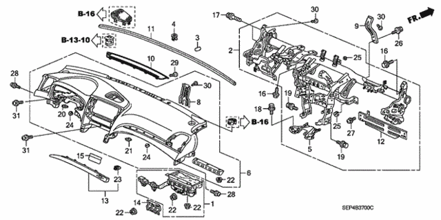 Instrument Panel for 2004 Acura TL #0