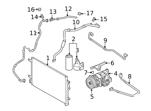 Condenser, Compressor & Lines for 2007 Audi A4 Quattro #0