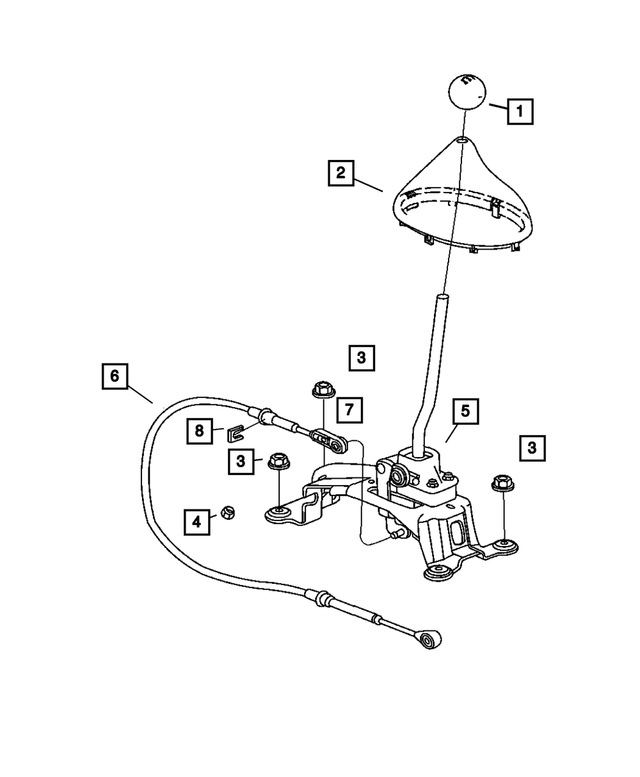 1BX48XZ2AA - Getrag Manual Transaxle 5 Speed: Gearshift Knob for Mopar Image