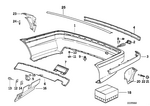 51128135364 - Vehicle Trim: Bumper Trim Panel, Rear for BMW Image