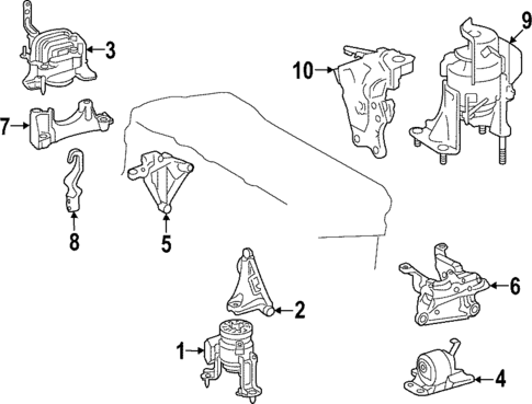Engine & Trans Mounting for 2024 Lexus NX350 #0
