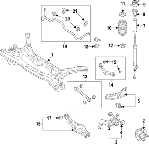 Rear Suspension for 2020 Hyundai Elantra GT #1