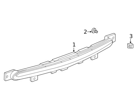 High Mounted Stop Lamp for 2022 Chevrolet Corvette #0