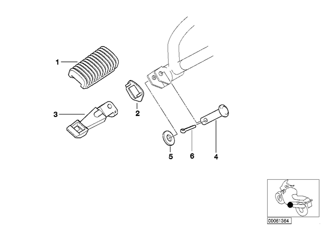 46712310403 - : Footrest, Rear Left for BMW-Motorrad Image