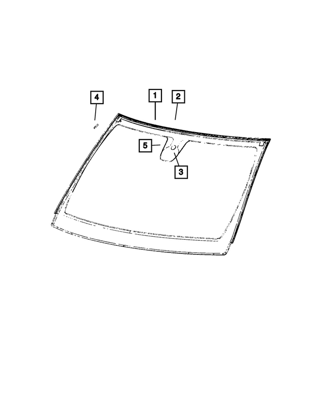 « 68207028AE – Glass : Ensemble D`expédition - Glace 30 Pare-brise pour Mopar Image »