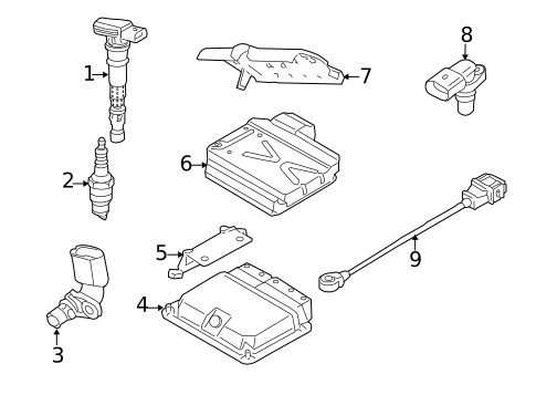 Ignition Coil for 2008 Audi A8 Quattro #0