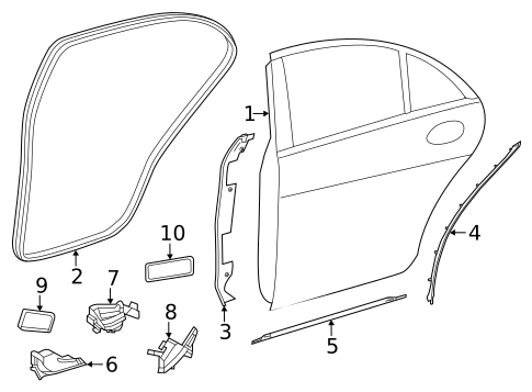 Door & Components for 2022 Mercedes-Benz S500 #0