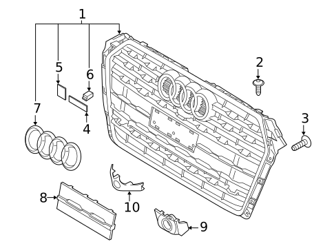 Grille & Components for 2019 Audi S5 Sportback #0